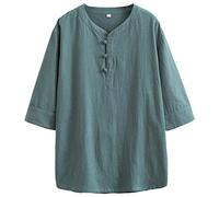 ZHOUXIAO Femme Kung Fu Uniforms Veste D'arts Martiaux Tap Tang Tang À Manches Longues Shirt, Vêtements Traditionnels Chinois, Lin En Coton Tai Chi Zen Meditation Vêtements green-XXXL