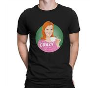 zhouxiaojian UEG Desperate Housewives Susan Gabrielle Tshirts I Am Not Crazy Print Homme T Shirt Hipster Tops Black L Black M