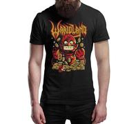 zhouxiaojian Wario Land Halloween T-Shirt Adults & Kids Horror Movie & Gaming T-Shirts Men Black XXL