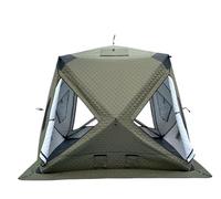 ZHOUXYFDC Abri de Pêche sur Glace Pop-up Tente De Sauna Extérieure Escamotable, Portable, Carrée, Isolée, for Randonnée, Camping, Pêche, Hiver(4-6(2.4m))