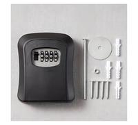 ZHOUXYFDC Boite A Clef Serrure à Combinaison for Porte-clés, Fixation Murale, étanche, Mots de Passe à 4 Chiffres, 5 clés, boîte de Rangement, Facile à réparer, à la Maison ou au Bureau(Black ABS G2)