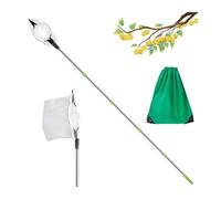 ZHOUXYFDC Cueilleur De Fruits Amovible Cueilleur de Fruits 1,6/2 m, Outil de cueillette de Fruits réglable et antidérapant en Acier Inoxydable avec Sac de Rangement(1.6M)