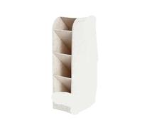 ZHOUXYFDC Enfant Porte Crayons Stylo Color Oblique Insertion Desktop Organizer Pen Holder Pencil Makeup Brush Storage Box School Stationery(Beige)