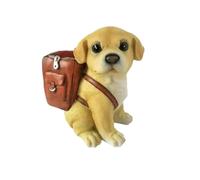 ZHOUXYFDC Enfant Porte Crayons Stylo Cute Puppy Pen Holder Resin desk decoration for offices and homes, birthday gift for students and young adults(Brown)