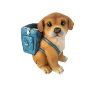 ZHOUXYFDC Enfant Porte Crayons Stylo Cute Puppy Pen Holder Resin desk decoration for offices and homes, birthday gift for students and young adults(Blue)