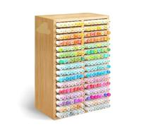 ZHOUXYFDC Enfant Porte Crayons Stylo Marker Organizer Wooden Desktop Storage Hold 126 Markers Pens Pencils Art Brushes Stationary Organizer Pen Holder(High-rise)