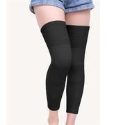 ZHOUXYFDC GenouillèRes Volley-Ball 1 paire hiver garder au chaud cyclisme jambières manches genouillère Yoga course genou soutien orthèse for femmes hommes(1 pair black,XL)