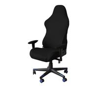 ZHOUXYFDC Houssesdechaise De Gaming 4 pièces Housses de Chaise de Jeu avec accoudoir Spandex épissure Housse de siège de Bureau for Ordinateur Fauteuil Protecteur Cadeira Gamer(T1-Black)