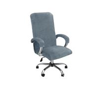 ZHOUXYFDC Houssesdechaise De Gaming Housse De Chaise De Bureau en Velours, Élastique, Pivotante, Extensible, for Jeu, avec Gants D'accoudoir, 3 Pièces/Ensemble(Blue,XL)