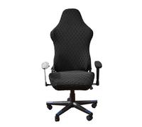 ZHOUXYFDC Houssesdechaise De Gaming Housse De Chaise De Jeu en Polaire Élastique, Housse De Siège D'ordinateur, Housse De Chaise De Bureau À Levage Rotatif avec Étui D'accoudoir(Black2)