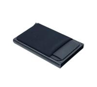 ZHOUXYFDC Porte Carte Portefeuille Fin en Aluminium avec Pochette arrière élastique, Porte-Cartes de crédit, Mini Portefeuille, étui à Ouverture Automatique for Cartes bancaires(Black)