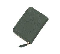 ZHOUXYFDC Porte Carte Portefeuille for Femme, Petit Format, Creux, Court, en Cuir de Vache, Porte-Cartes de crédit, Porte-Noms, Organiseur de Poche, Porte-Monnaie, téléphone(Green)