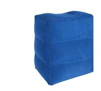 ZHOUXYFDC Repose Pieds Gonflable 3 Layers Inflatable Portable Footrest Yoga Pad Travel Air Pillow Cushion Footrest Pillow Plane Train Kids Bed Foot Rest Pad(Blue 1)