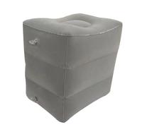 ZHOUXYFDC Repose Pieds Gonflable 3 Layers Inflatable Portable Footrest Yoga Pad Travel Air Pillow Cushion Footrest Pillow Plane Train Kids Bed Foot Rest Pad(Grey)