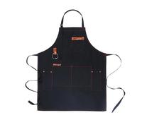 ZHOUXYFDC Tablier Cuisine Tablier de cuisine for les professionnels Chef tablier de cuisine imperméable for hommes toile avec poches tissu Barbecue père cadeau tablier