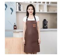 ZHOUXYFDC Tablier Cuisine Tablier en cuir PU imperméable et résistant à l'huile, vêtements de travail de cuisine, nettoyage de cuisine à domicile, tablier unisexe sans manches réglable(Coffee)