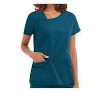 ZHOUXYFDC Tenue Infirmiere Blouses de Bloc opératoire à Manches Courtes for Le Lavage des Mains, Blouses d'infirmières for la Gestion de la Peau des Femmes, opérateur(Blue3,M)