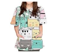 ZHOUXYFDC Tenue Infirmiere Uniformes de Bloc opératoire, Blouses de Travail hospitalières, Hauts, Fournitures, Combinaisons de Chirurgie Dentaire et infirmière, vêtements de Travail(Color14,XX-Large)