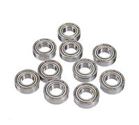 Zhouyufan Lot de 10 roulements à billes en acier blindé 16 mm x 8 mm x 5 mm