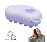 Zhoxod Compresseur de glace pour cuir chevelu - Peigne de massage pour la croissance des cheveux - Plateau à glaçons surélevé amélioré pour soulager les tensions et les maux de tête et le soin du cuir