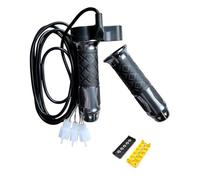ZHOZHUT Poignée Accélérateur Moto 3 Vitesses avec Boîtier de Jonction Marche Avant Arrière Grip Antidérapant Câble Commande Rotative pour Vélo Électrique Scooter Tricycle