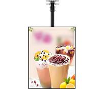 ZHPPED Caisson Lumineux LED Mince, Cadre d'affichage publicitaire Mural avec Poteau télescopique, écran d'affichage d'affiche éclairé, Panneau de Menu rétroéclairé par LED Verticalscreen-40x60cm