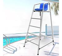 ZHPPED Chaises de Sauveteur de Piscine Hautes, Chaise de Sauveteur extérieure pour piscines de lac de Plage de Patio, Chaise de Sauveteur surélevée en Acier Inoxydable Robuste,H-180cm/70in/5.9ft