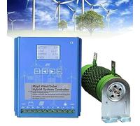 ZHPPED Contrôleur Hybride Solaire éolien, contrôleur de Charge Solaire Hybride éolien 12v 24v 48v Mppt, contrôleur de Charge Hybride Solaire éolien 5000W-12000W pour éolienne,8000W-48V
