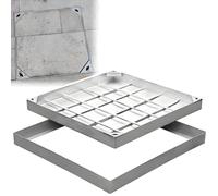 ZHPPED Couvercle de Fosse septique Invisible carré 45 40 35 30 24 x 24 20 16 Pouces, couvercles de Regard de Fosse septique commerciaux en Acier Inoxydable, Charge 5 700 LB,30"x30"(76x76cm)