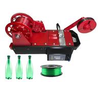 ZHPPED Extrudeuses pour imprimantes 3D, Fabricant de filaments Pet recyclés, recycleur de Bouteilles, avec Affichage numérique de la température et de la Vitesse, pour Les familles Red