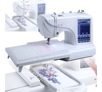 ZHPPED Machine À Broder Électrique, Couture Automatique Machine 158 Motifs Intégrés avec Zone De Broderie De 4" X 9,2" Et Écran Tactile LCD, 210 Lettres Intégrées Et 30 Bordures De Motifs