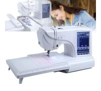 ZHPPED Machine À Broder Électrique, Machine À Coudre Automatique avec Grand Écran Tactile LCD, Outil De Broderie DIY, 210 Lettres Intégrées Et 30 Bordures De Motifs, Couture Simplifiée