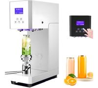 ZHPPED Machine à Sceller Les Canettes Professionnelle, Scelleuse De Gobelets Semi-Automatique 370 W, Scelleuse De Canettes électrique avec Compteur Intelligent, Hauteur Réglable Jusqu'à 17,6 Cm White