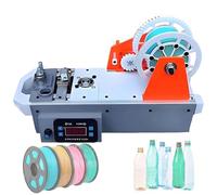 ZHPPED Machine de Fabrication de filaments 3D en Pet recyclé, Machine de Bureau pour la Fabrication de filaments, pultrude de filaments à partir de Bouteilles en Plastique Orange-Gray