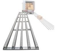 ZHPPED Manutention de fret en entrepôt Convoyeur léger, glissières de convoyeur à Rouleaux Non motorisées, Rouleau en Plastique ABS, Transport de cartons d'eau en barils et,(L) 300cm-Silver-(w) 30cm