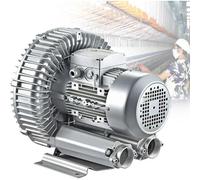 ZHPPED Souffleur régénératif 120 W/180 W/250 W/350 W/550 W/750 W/1100 W, Ventilateur à Canal latéral, Ventilateur centrifuge, Ventilateur Radial, Turbine à Anneau de gaz, compresseur,1100w/1.48Hp