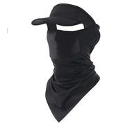 ZHQFLC Cagoule Balaclava rafraîchissante avec visière pour la Protection Solaire, Cache-Cou Respirant Unisexe Masque Facial, Protection Anti-UV (Black)