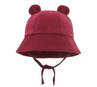 ZHQFLC Chapeau de Soleil pour bébé Chapeau de pêcheur à Large Bord pour garçons et Filles Chapeaus d'été Ajustable Casquette de Plage à Oreilles de Lapin pour 3-12 Mois (G)