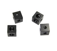 ZHQHBVGP YEJIANGHUA 4/8 pièces/Paquet 2020 Aluminium Bloc Cube Prisme connecteur Roue régulateur Coin adapté for 6mm Fente Aluminium Extrusion Profil 2020 série Natural(4-Black Set)