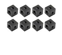 ZHQHBVGP YEJIANGHUA 4/8 pièces/Paquet 2020 Aluminium Bloc Cube Prisme connecteur Roue régulateur Coin adapté for 6mm Fente Aluminium Extrusion Profil 2020 série Natural(8-Black Set)
