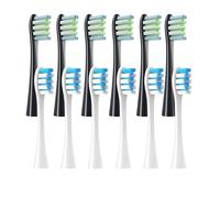 zhranbg Lot de 12 têtes de Brosse de Rechange emballées sous Vide compatibles avec Les Buses de Nettoyage en Profondeur Oclean X PRO/Z1/F1/One/Air 2/SE Soft (12 Gris)(6black6whiteblue)