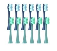 zhranbg Lot de 12 têtes de Brosse de Rechange emballées sous Vide compatibles avec Les Buses de Nettoyage en Profondeur Oclean X PRO/Z1/F1/One/Air 2/SE Soft (12 Gris)(6blue6green)