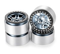 ZHRCFUN Lot de 4 jantes en alliage d'aluminium 1,9" RC Beadlock pour toutes les TRX4 SCX10 RC Crawler Upgrade, titane
