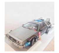 ZHRDWE Copie Fidèle l'Origine 1/18 pour La Partie 3 Time Machine Delorean DMC-12 Véhicule Alliage Moulé sous Pression Jouet Métal Collection Classique Cadeau Maquette Voiture