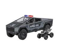 ZHRDWE Copie Fidèle l'Origine 1:24 pour Camion Tout-Terrain Police Alliage Moulé sous Pression Modèle Voiture Jouet Détail Authentique Aventures Ludiques sans Fin Maquette Voiture(Noir)