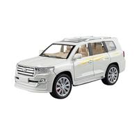 ZHRDWE Copie Fidèle l'Origine 1:24 pour Toyota Land Cruiser SUV Alliage Diecasts Voiture Métal Tout-Terrain Modèle Véhicules Son Et Lumière Authentique Détail Maquette Voiture(White)