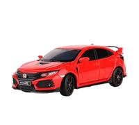 ZHRDWE Copie Fidèle l'Origine 1/32 pour Honda Civic Type R Voiture Sport Modèle Moulé sous Pression Alliage Véhicule Luxe Jouets Jeux Intérieurs Et Extérieurs Maquette Voiture(Rouge)