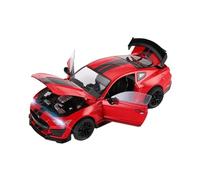 ZHRDWE Copie Fidèle l'Origine Voiture De Course en Métal Moulé sous Pression Modèle Réduit Ford Mustang Shelby GT500 Échelle 1/18 Cadeau Maquette Voiture(Rouge)