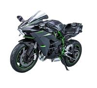 ZHRDWE Jouet de moto 1/9 pour édition collector KAWASAKI H2R en alliage de moto de course, modèle de moto de rue, cadeau pour adultes pour garçons (noir 1)