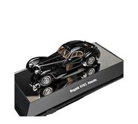 ZHRDWE Maquette Voiture 1/43 pour Bugatti 57SC Atlantic 1938 Voitures Miniatures Alliage Vintage Collection Affichage Statique Cadeau Vacances Noir Bleu Copie Fidèle l'Origine(Noir)